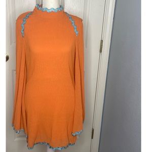 Missguided Orange High Neck Crinkle Mini Dress | NWT | US size 6
